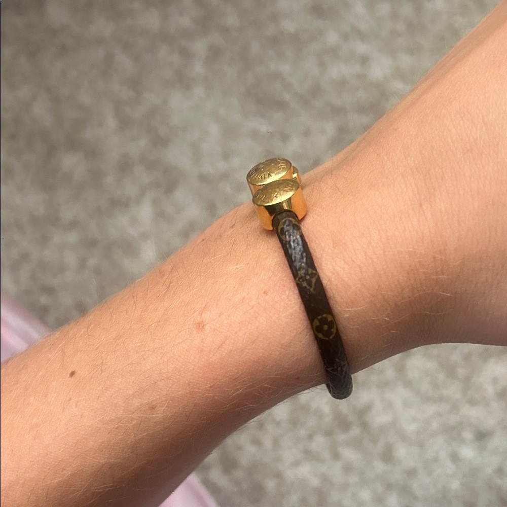 Louis Vuitton Gold and Brown Bracelet